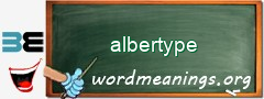 WordMeaning blackboard for albertype